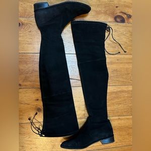 Stuart Weitzman Lowland Boot in black suede